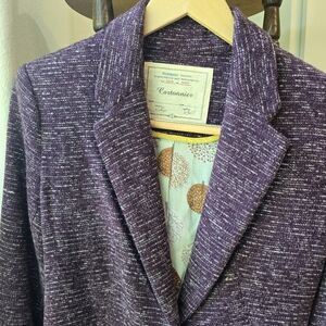 EUC Anthro Cartonnier Purple Knit Jacket S